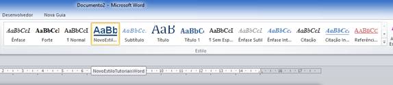 Criando um Novo Estilo no Word Criando um Novo Estilo no Word