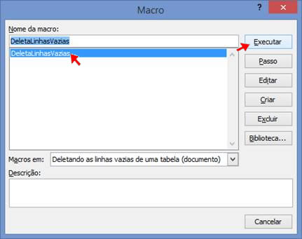 Executar Macros