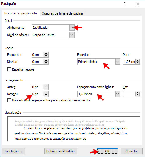 Formatar Parágrafo Formatar Parágrafo