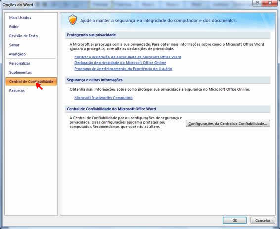Central de Confiabilidade Central de Confiabilidade