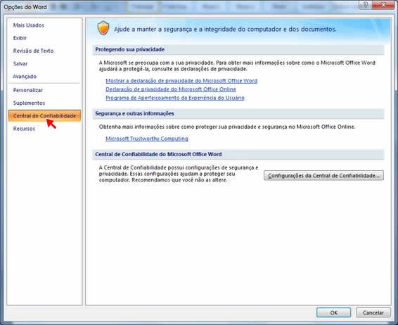 Central de Confiabilidade Central de Confiabilidade