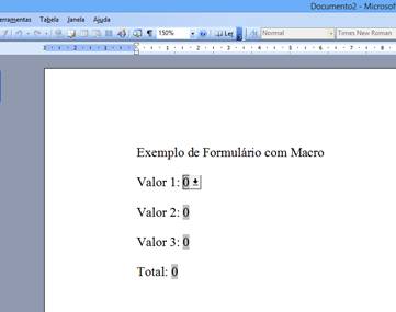 Formulário Formulário
