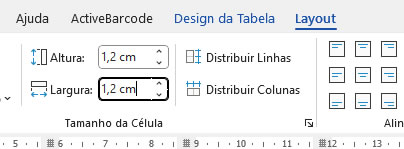 Layout da Tabela Layout da Tabela