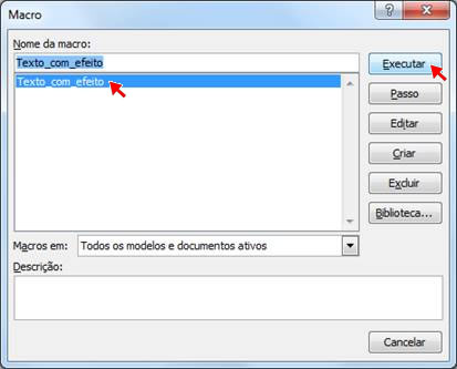 Executar Macro Executar Macro