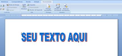 Texto com efeitos Texto com efeitos