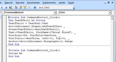 Código VBA Código VBA