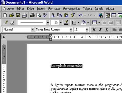 Texto selecionado Texto selecionado