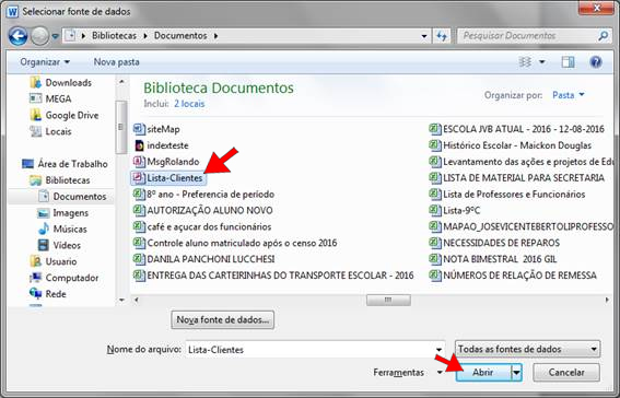 Selecionar o Banco de Dados Selecionar o Banco de Dados