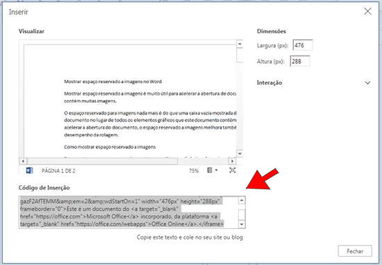 copiar código html no Word Online copiar código html no Word Online