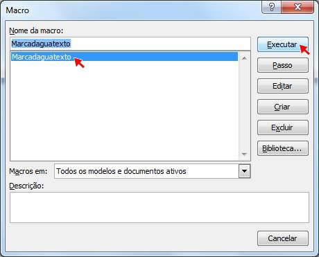 Executar macro