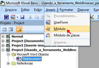 Inserir Módulo Inserir Módulo