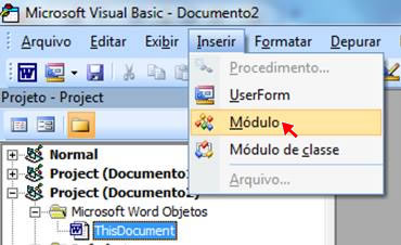 Inserir Módulo Inserir Módulo