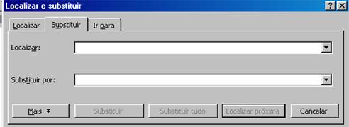 Localizar e Substituir