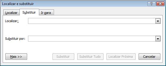 Localizar e Substituir