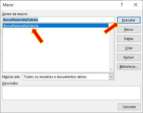 Executar Macro Executar Macro