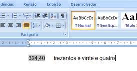 Número por extenso no Word Número por extenso no Word