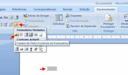 Controle de Formulário Texto Controle de Formulário Texto