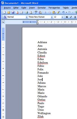 Lista classificada Lista Classificada