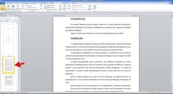 Navegação pelas páginas Navegação pelas páginas