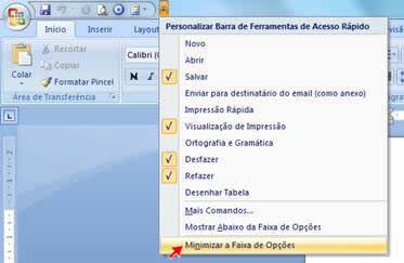 Minimizar faixa de opções Minimizar faixa de opções