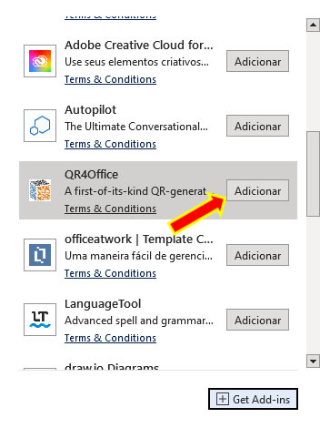 Adicionar QR4Office