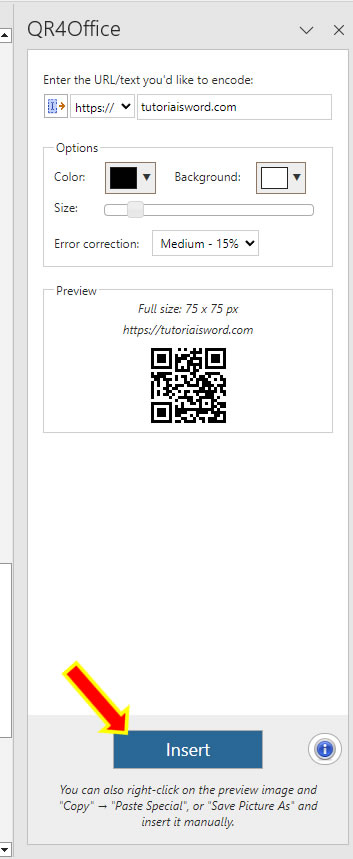 Inserir QR Code Inserir QR Code