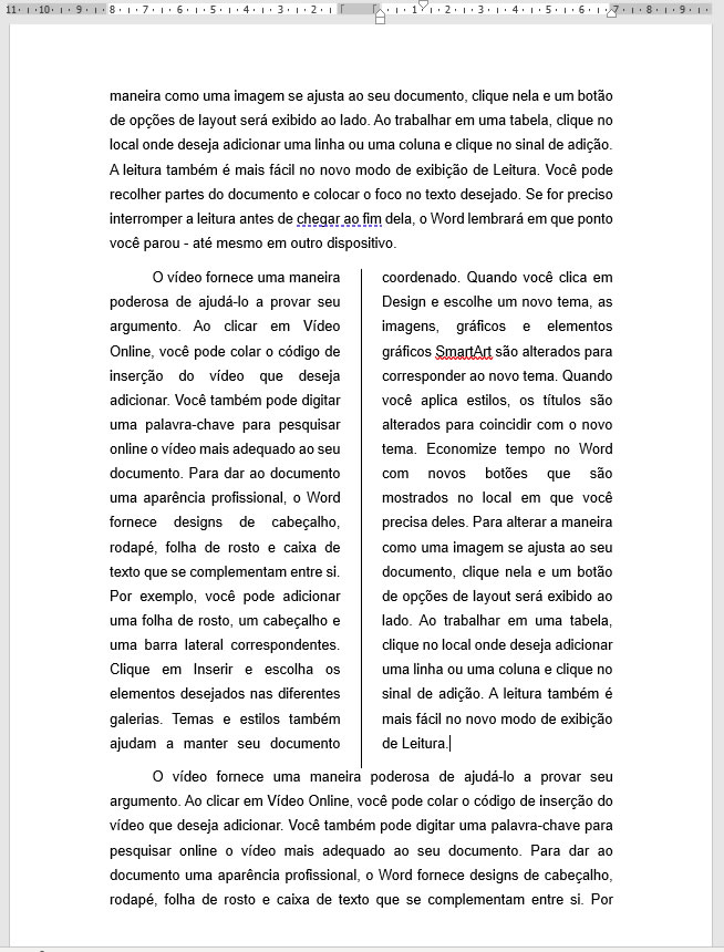 Quebra de seção contínua Quebra de seção contínua