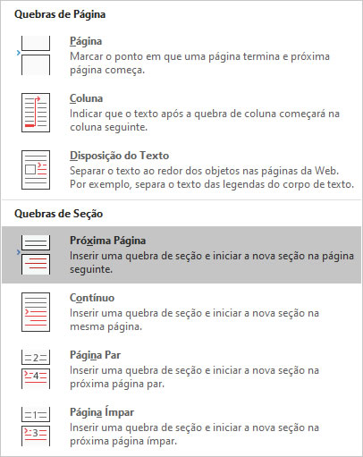 Quebras de Seção Quebras de Seção