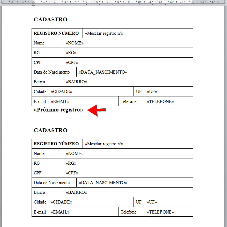 Próximo registro Próximo registro