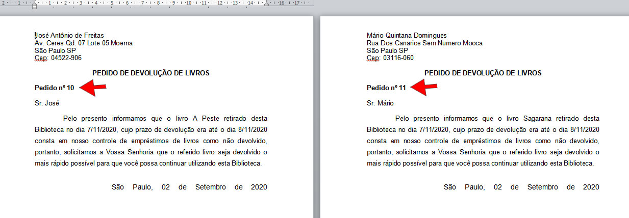 resultado da mesclagem