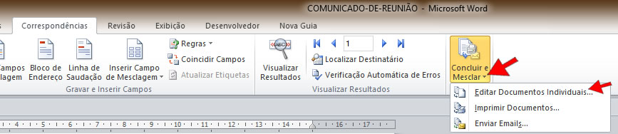 Concluir e Mesclar Concluir e Mesclar