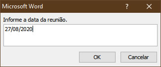 Informar data da reunião