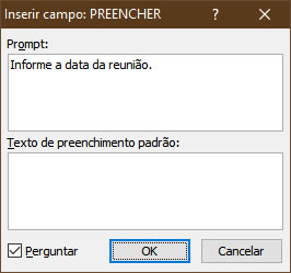 Inserir Campo Preencher Inserir Campo Preencher