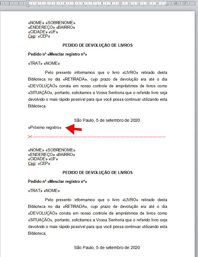 regra próximo registro regra próximo registro