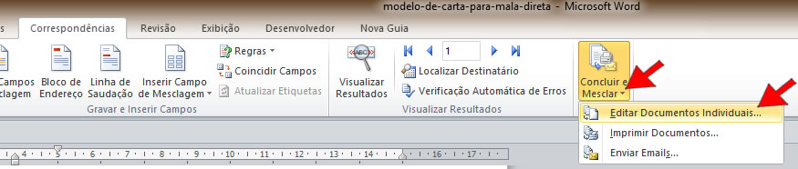 Concluir e Mesclar Concluir e Mesclar