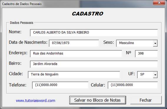 Salvar no Bloco de Notas Salvar no Bloco de Notas