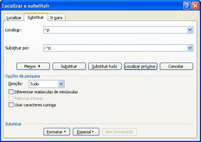 Localizar e Substituir