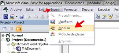 Inserir Módulo Inserir Módulo