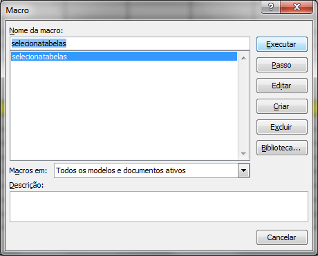 Executar Macro Executar Macro
