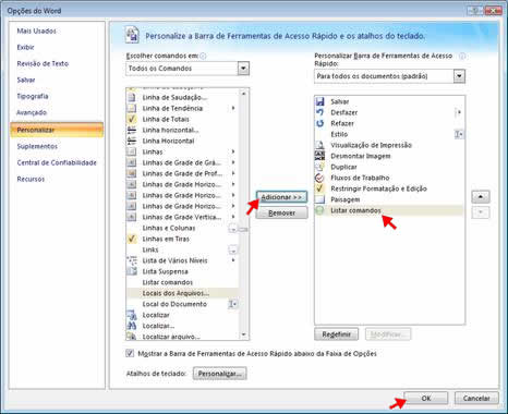 Opções do Word Opções do Word