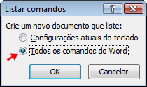 Todos os Comandos do Word