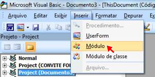 Inserir Módulo Inserir Módulo