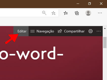 Editar Página da Web Editar Página da Web