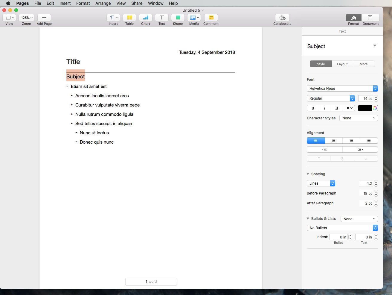 Pages - Editor de textos da Mac Pages - Editor de Texto da Mac