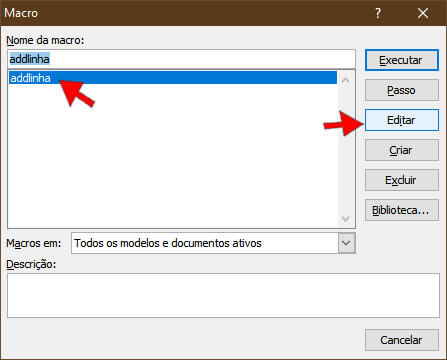 Editar Macro Editar Macro