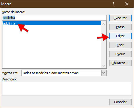 Editar Macro