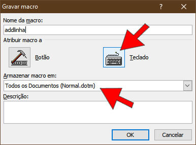 atribuir macro a teclado