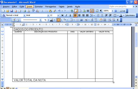 Nota Fiscal Nota Fiscal