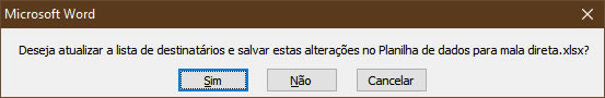 confirmar alteração confirmar alteração