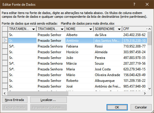 editar fonte de dados editar fonte de dados